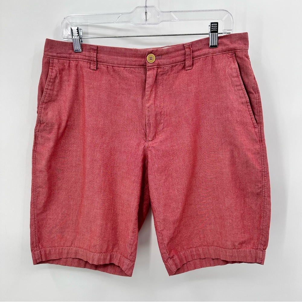 J. Crew Shorts Chambray Cotton Red Size 32 Waist